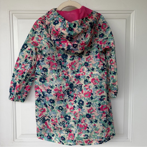 •Joules• Girls Colorful Floral Hooded Raincoat - Size 3 Years - Picture 6 of 11